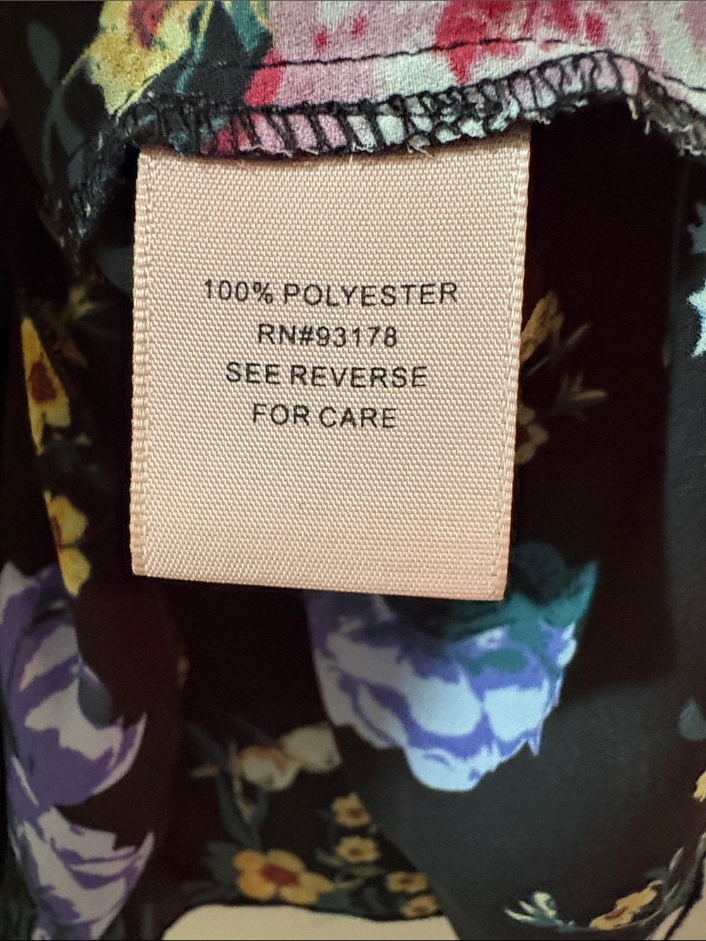 Philosophy Black Floral Flutter-Sleeve Blouse - Picture 4 of 6